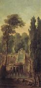 ROBERT, Hubert Landscape with Terrace and Cascade oil painting reproduction
